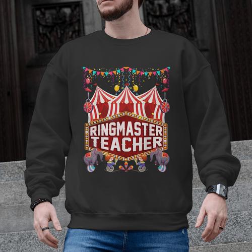 Ringmaster Teacher Costume – Carnival Birthday Style Men Graphic Sweatshirt - teacherstshirts.com CA