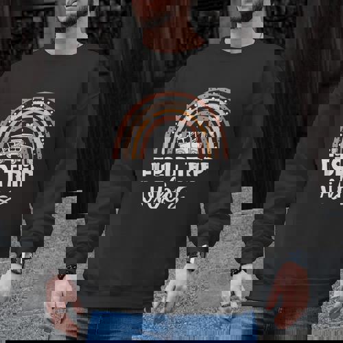 School Bus Trip Vibes Students Teachers Students Field Trip Men Graphic Sweatshirt - teacherstshirts.com