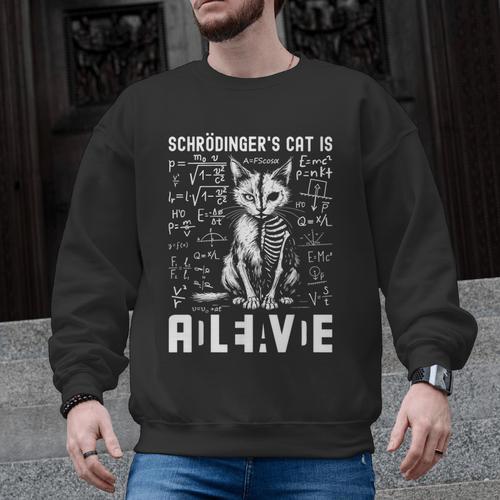 Schrodinger's Cat Dead And Alive Physics Teacher Men Graphic Sweatshirt - teacherstshirts.com AU