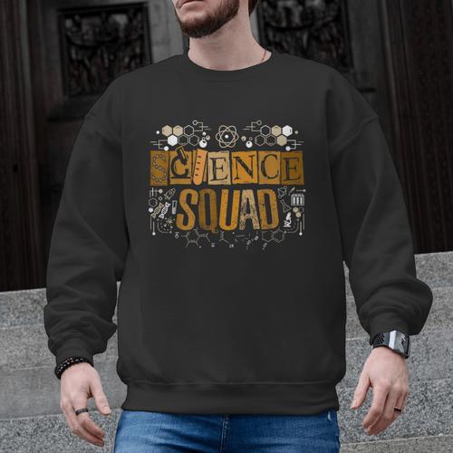 Science Squad Teacher STEM Chemistry Biology Physics Men Graphic Sweatshirt - teacherstshirts.com AU