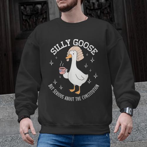 Silly Goose Constitution History Teacher Middle School Men Graphic Sweatshirt - teacherstshirts.com