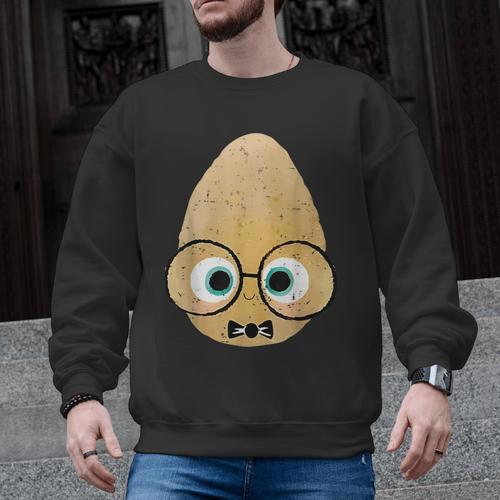The Smart Seed Good Egg Teacher Halloween Costume Food Group Men Graphic Sweatshirt - teacherstshirts.com UK