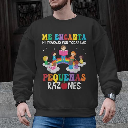 Spanish Teacher Bilingual Teacher Maestra Maestras Men Graphic Sweatshirt - teacherstshirts.com