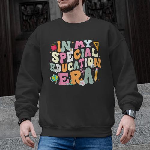 Special Education Teacher Era Inspirational SPED ABA Autism Men Graphic Sweatshirt - teacherstshirts.com UK