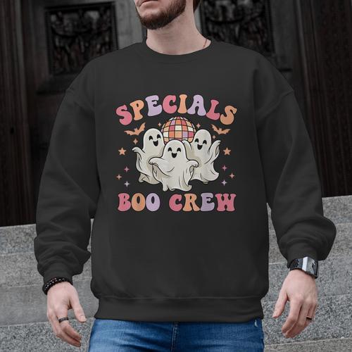 Specials Boo Crew Art Music Pe Tech Teacher Ghost Halloween Men Graphic Sweatshirt - teacherstshirts.com UK