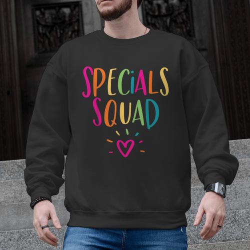 Specials Squad Art Music PE Tech Gym Teacher Team Men Graphic Sweatshirt - teacherstshirts.com UK