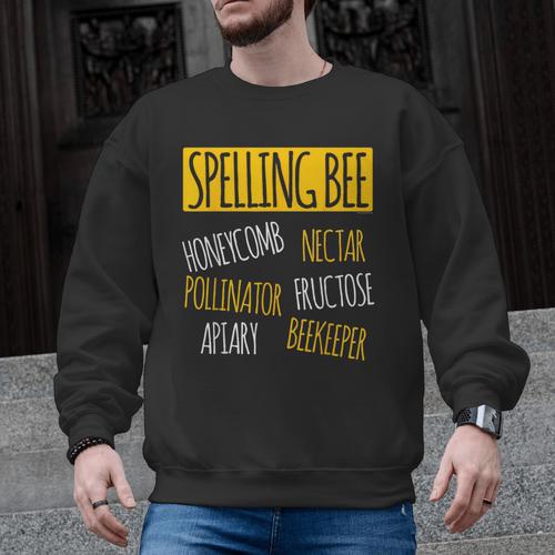 Spelling Bee Halloween Pun Costume Beekeeper Teacher Men Graphic Sweatshirt - teacherstshirts.com