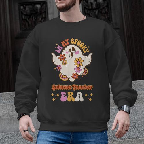 In My Spooky Science Teacher Era Occupational Haunts Men Graphic Sweatshirt - teacherstshirts.com
