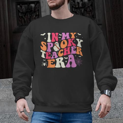 In My Spooky Teacher Era Halloween Teacher Back To School Men Graphic Sweatshirt - teacherstshirts.com