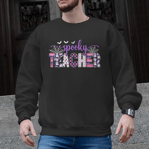 Spooky Teacher Halloween Costume Women Spooky Teacher Men Graphic Sweatshirt - teacherstshirts.com AU
