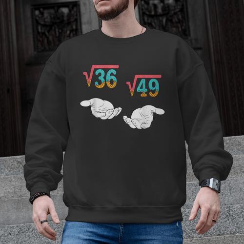 Square Root 36 49 Meme 67 Ice Cream Drip Math Teacher Tee Men Graphic Sweatshirt - teacherstshirts.com AU