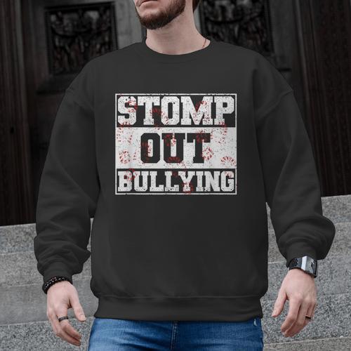 Stomp Out Bullying Back To School Education Teacher Men Graphic Sweatshirt - teacherstshirts.com AU