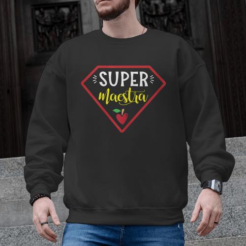 Super Heroe Maestra Espanol Spanish Super Teacher Men Graphic Sweatshirt - teacherstshirts.com UK