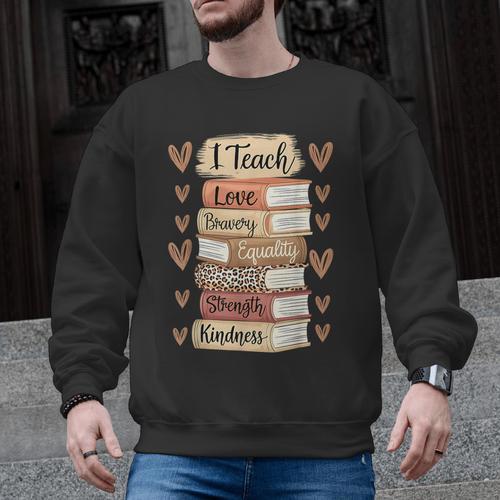 I Teach History Month Black Teacher Melanin Men Graphic Sweatshirt - teacherstshirts.com