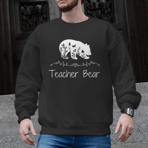 Teacher Bear For Educators Teacher Appreciation Men Graphic Sweatshirt - teacherstshirts.com DE