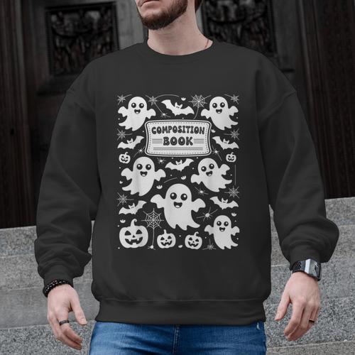 Teacher Halloween Composition Notebook Costume Halloween Men Graphic Sweatshirt - teacherstshirts.com