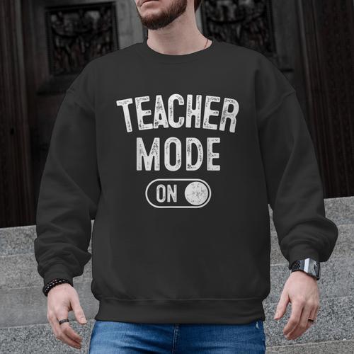 Teacher Mode On School Education Educator Men Graphic Sweatshirt - teacherstshirts.com DE
