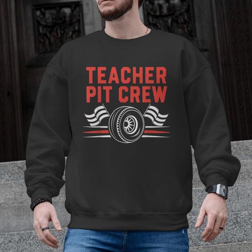 Teacher Pit Crew Race Car Driver Costume Men Women Kids Men Graphic Sweatshirt - teacherstshirts.com