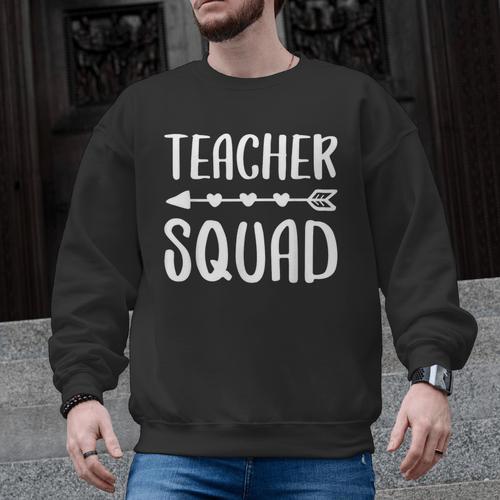 Teacher Squad Shirt Men Women Teacher Team Men Graphic Sweatshirt - teacherstshirts.com