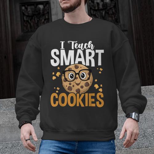 Teacher I Teach Smart Cookies Nerd Men Graphic Sweatshirt - teacherstshirts.com AU