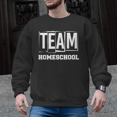 Team Homeschool Homeschooler Homeschooling Teacher Mom Kids Men Graphic Sweatshirt - teacherstshirts.com UK