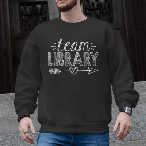 Team Library Tee Teacher Student Back To School Men Graphic Sweatshirt - teacherstshirts.com
