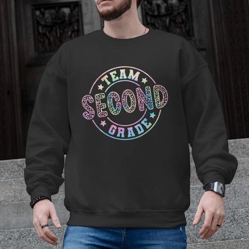 Team Second Grade Teacher Student Back To School 2nd Grade Men Graphic Sweatshirt - teacherstshirts.com