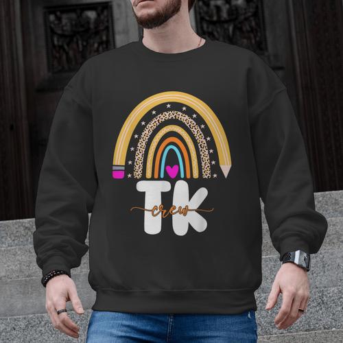 Team TK Transitional Kindergaten TK Crew Squad Teacher Kids Men Graphic Sweatshirt - teacherstshirts.com DE