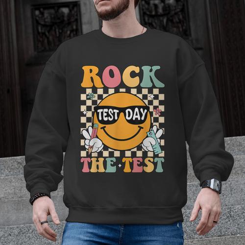 Test Day Rock The Test Teacher Testing Day You Got This Men Graphic Sweatshirt - teacherstshirts.com