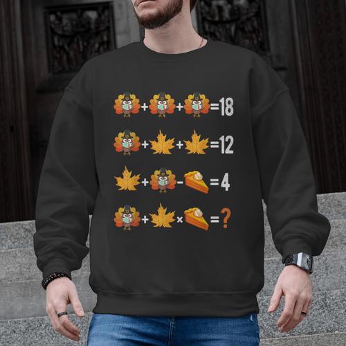 Thanksgiving Order Of Operations Quiz Math Teacher Life Men Graphic Sweatshirt - teacherstshirts.com
