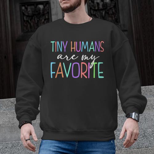 Tiny Humans Are My Favorite Daycare Provider Teacher Daycare Men Graphic Sweatshirt - teacherstshirts.com AU