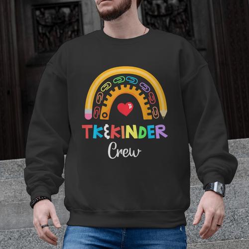 TK And Kinder Crew TK Teacher Transitional Kindergarten PreK Men Graphic Sweatshirt - teacherstshirts.com