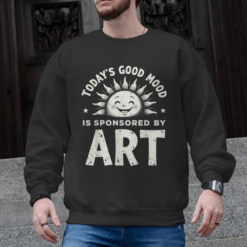 Today’s Good Mood Is Sponsored By Art Teacher Sun Tee Men Graphic Sweatshirt - teacherstshirts.com