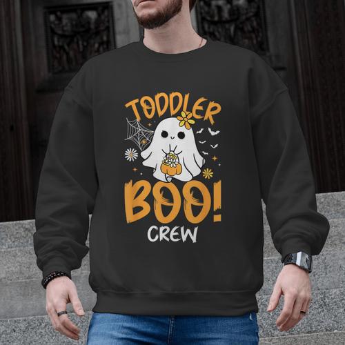 Toddler Boo Crew Babysitters Daycare Teacher Halloween Party Men Graphic Sweatshirt - teacherstshirts.com AU