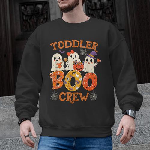 Toddler Boo Crew Halloween Costume For Teacher Kids Men Graphic Sweatshirt - teacherstshirts.com AU