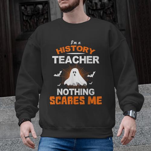 History Teacher School Shirt Halloween Educator Men Women Kids Men Graphic Sweatshirt - teacherstshirts.com CA