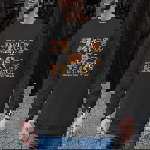 Trick Or Teach Funny School Teacher Halloween Costume Men Graphic Sweatshirt - teacherstshirts.com