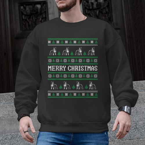 Ugly Sweater Boston Terrier Dog Christmas Dog Lover Xmas Men Women Kids Men Graphic Sweatshirt - Bostonterriersmerch.com