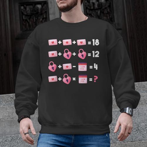 Valentines Day Order Of Operations Valentines Math Teacher Men Graphic Sweatshirt - teacherstshirts.com AU