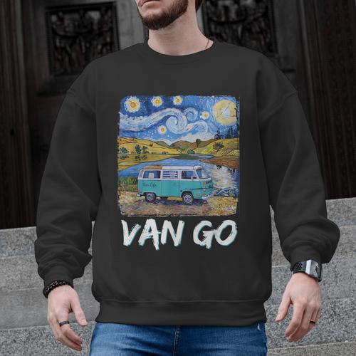 Van Go Retro Vanlife Art Teacher Men Graphic Sweatshirt - teacherstshirts.com AU