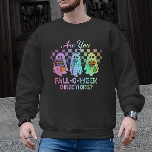 Vintage Are You Fall O Ween Directions Teacher Halloween Men Graphic Sweatshirt - teacherstshirts.com