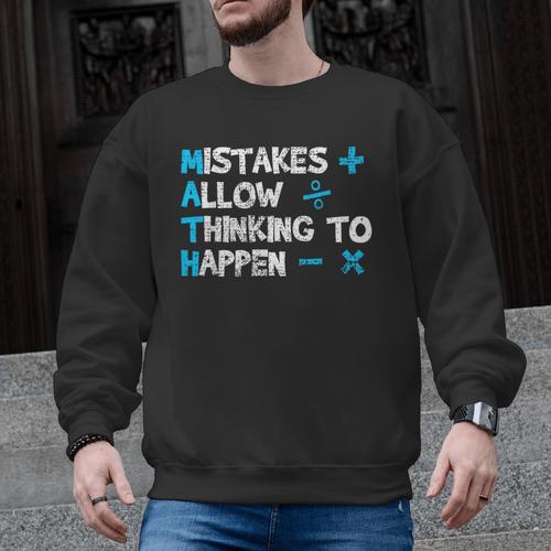 Vintage Math Teacher Saying Men Graphic Sweatshirt - teacherstshirts.com UK