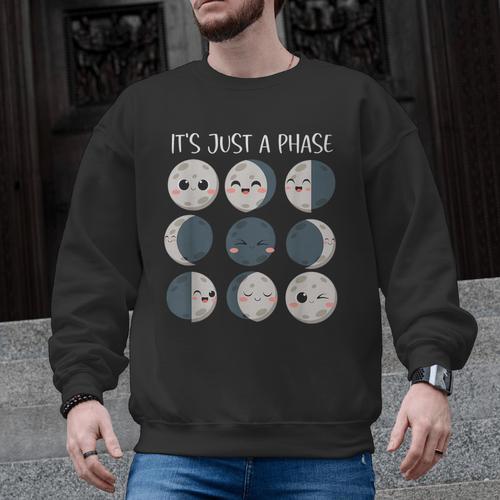 Women Science Teacher Moon Phases Scientist Back To School Men Graphic Sweatshirt - teacherstshirts.com AU