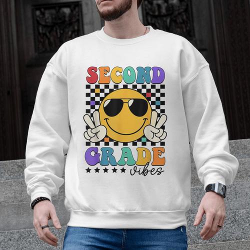 2nd Grade Teacher Shirts First Day Second Grade Shirt Girls Men Graphic Sweatshirt - teacherstshirts.com DE