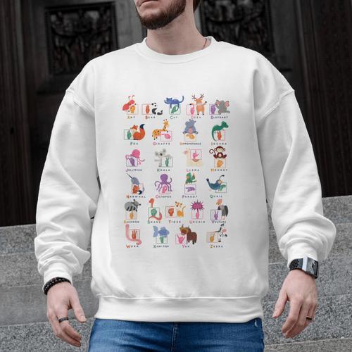 American Sign Language For Teachers ASL Alphabet Men Graphic Sweatshirt - teacherstshirts.com