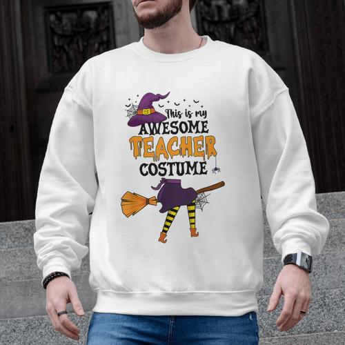 This Is My Awesome Teacher Costume Halloween Witch Men Graphic Sweatshirt - teacherstshirts.com