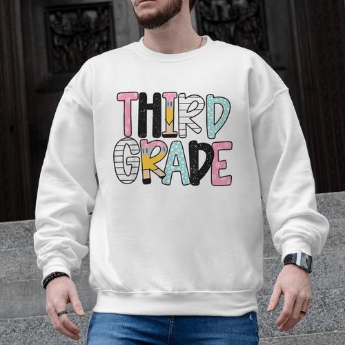 Back To School Third Grade Teacher First Day Of 3rd Grade Men Graphic Sweatshirt - teacherstshirts.com AU