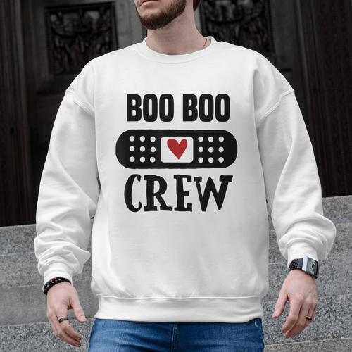 Boo Boo Crew First Aid School Nurse Day Care Teacher Men Graphic Sweatshirt - teacherstshirts.com UK