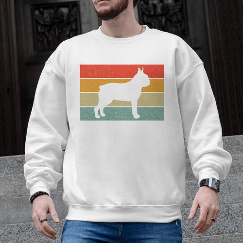 Boston Terrier Dog Lover Retro Vintage Cool For Dog Owner Men Graphic Sweatshirt - Bostonterriersmerch.com