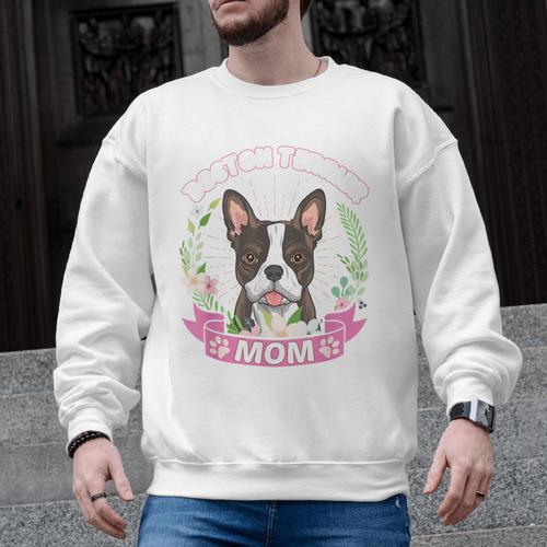 Boston Terrier Mom Mother's Day Men Graphic Sweatshirt - Bostonterriersmerch.com